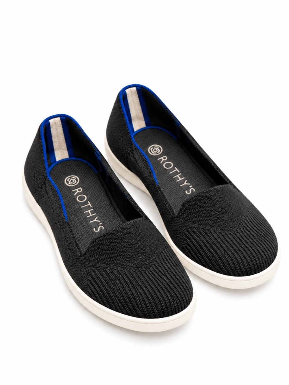 Rothy’s The Original Slip On Sneakers in Soft Black, women’s size 9.